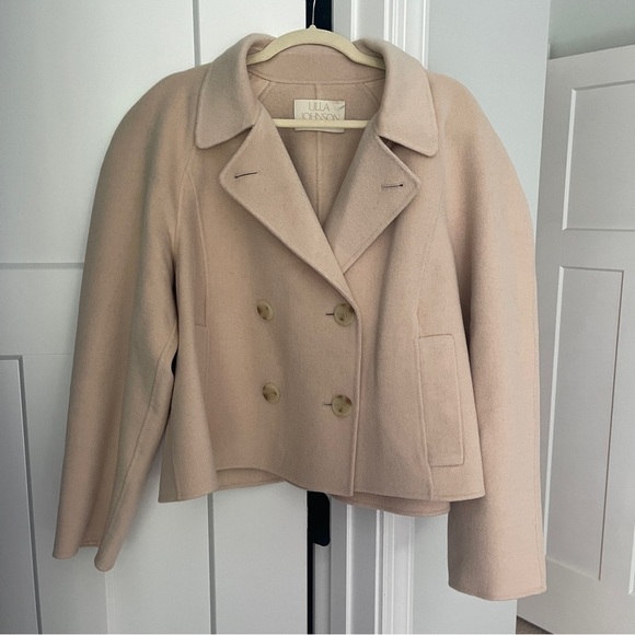 Ulla Johnson Coralie Jacket Wool Double Breasted Coat Bone Beige - Picture 4 of 7